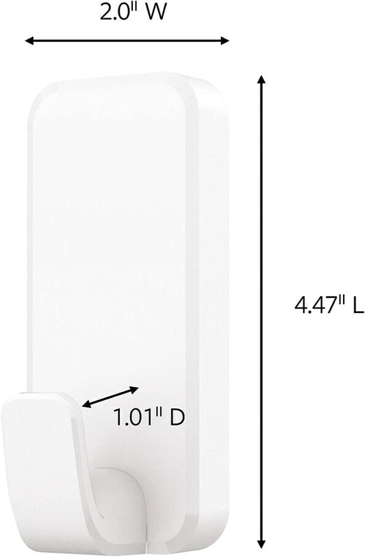 Command 10 lb XL Heavyweight Hook, 2 Wall Hooks and 6 Strips, Damage-Free Hanging with Adhesive, Heavy Duty Hanging Great for Back to School Dorm Organizers