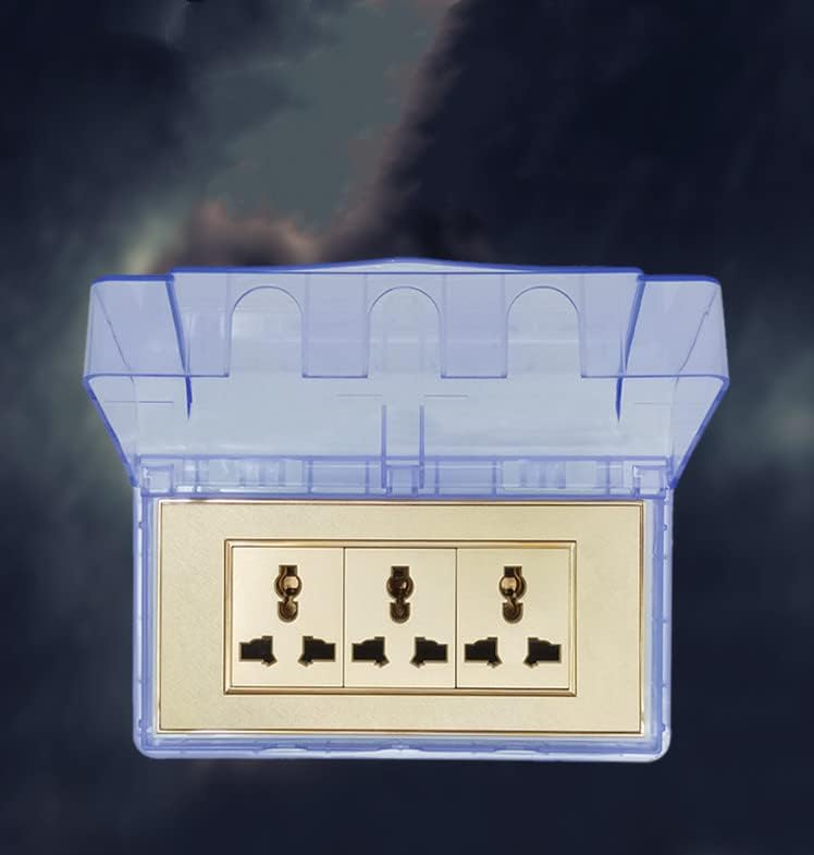 Fielect Weatherproof in Use Outlet Cover Plug Receptacle Protector for Retrofit Siding Construction Transparent 120 Type 142x83x48mm 1Pcs