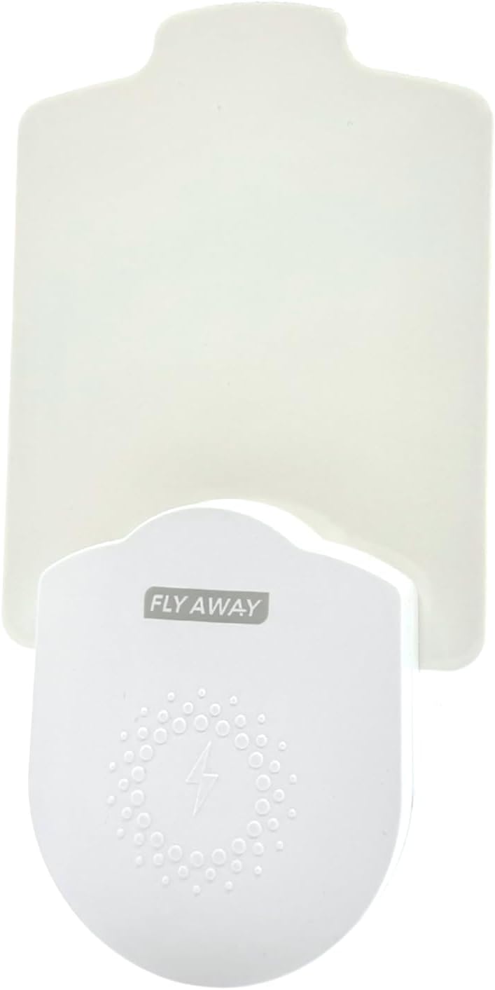 Fly Away Indoor Fly Trap Plug-in (2 Pack) with 6 Refills – Catches Fruit Flies, Gnats & Small Flying Insects – Silent, Non-Toxic Sticky Trap with UV Light