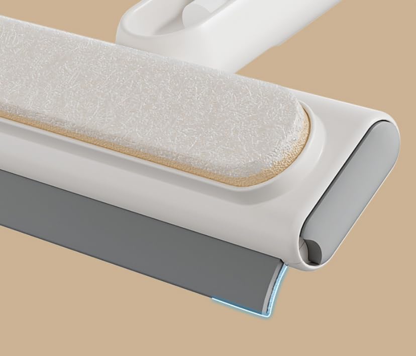 2026 Double-Sided Window Scraper Brush with Built-in Water Spray, 2 in 1 Multifunctional Squeegee for Car, Patio, Door & Porch Screen Cleaning White 1 Pc
