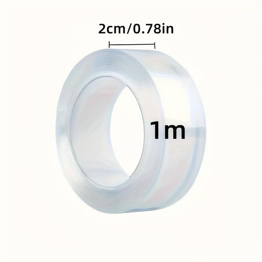 Powerful Adhesive Nano Double-Sided Tape - Reusable, Residue-Free, and Washable - Suitable for Home, Office, and Car Use