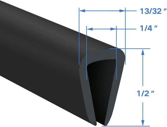 Clear Rubber Edge Trim,U Channel Silicone Rubber Edge Trim, 1/16" Slot, Fit for 0-3/32", White Color, Edge Protector for Car Doors, Sheet Metal Parts
