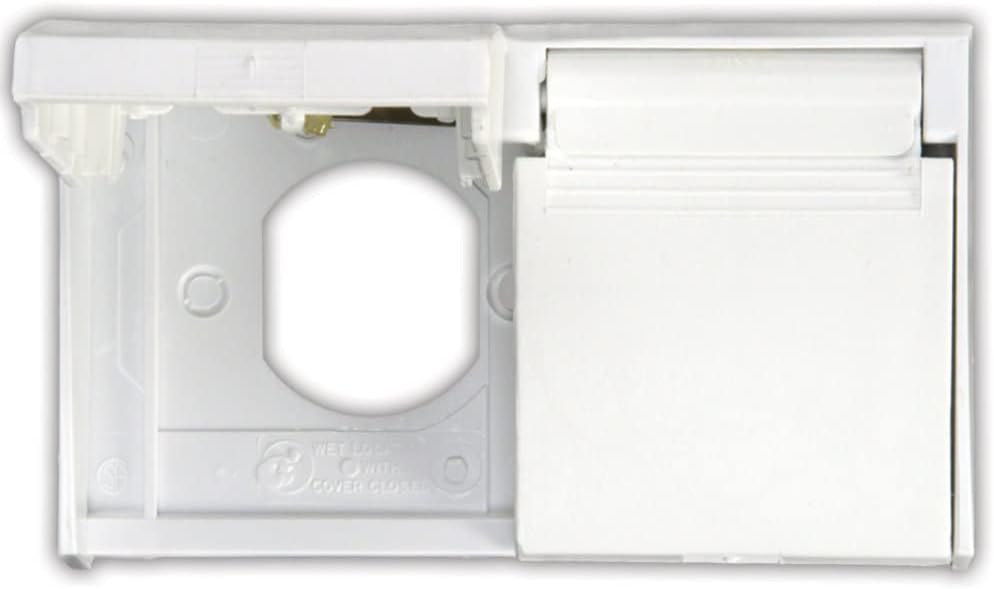 JR Products 47505 Polar White Duplex Weatherproof Outlet Cover