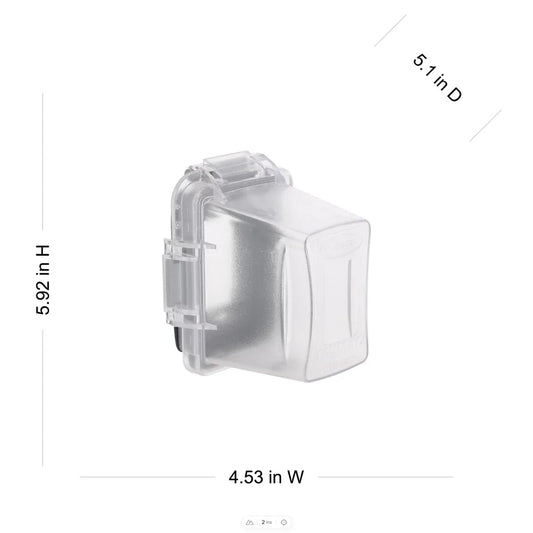 TayMac MM420W Raco 1-Gang Nonmetallic Extra Duty Weatherproof In-Use Horizontal/Vertical 16-in-1 Standard Cover, White, 2.75" Size
