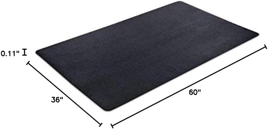 VersaTex Multi-Purpose Recycled Rubber Floor Mat for Indoor or Outdoor Use, Utility Mat for Entryway, Tool Bench, Garage, Under-Sink, Patio, and Door Mat; 36" x 60", Black