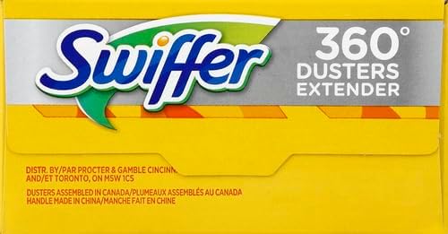 Swiffer Duster Kit with 3 ft Extendable Handle | Includes 1 Duster Extendable Handle (3 ft). 3 Heavy Duty Duster Refills. For Ceiling Fans, Vents, and Hard to Reach Places