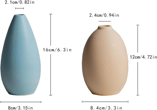 Modern Ceramic Vase Set of 3,Neutral Colors,Decorative Vases for Living Room Centerpiece Shelf Bedroom Entryway Mantel Kitchen Desk Office