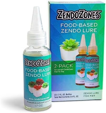 ZendoZones Succulent Fruit Fly Trap – Joyful Janet Design with White Base – Eco-Friendly Indoor Fruit Fly Control – Easy-to-Use Decorative Trap
