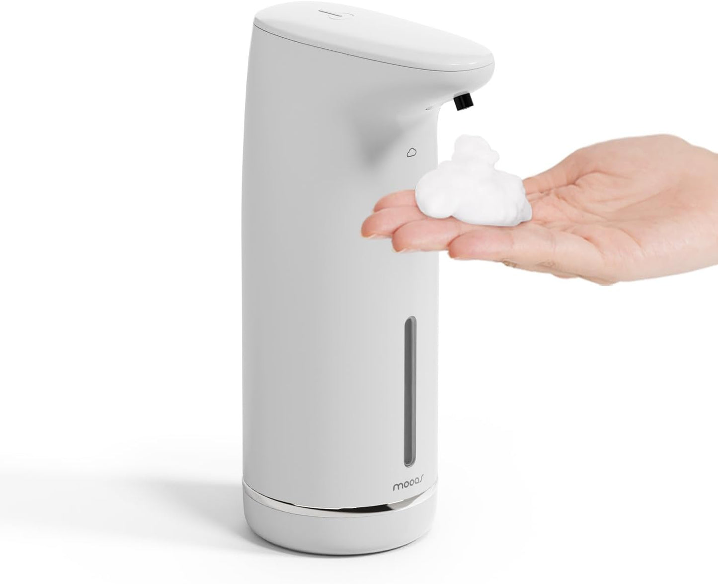 mooas Automatic Foaming Soap Dispenser Milky Touchless Foaming Hand Soap Dispenser, USB Rechargeable Electric Sensor Auto Foam Soap Dipsenser for Bathroom Kitchen Dish Wash Commercial 10.8oz (Mint)