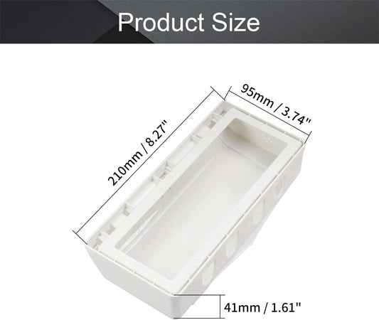 Fielect 3Pcs Weatherproof in Use Outlet Cover Plug Receptacle Protector for Retrofit Siding Construction White 118 Type 210x95x41mm