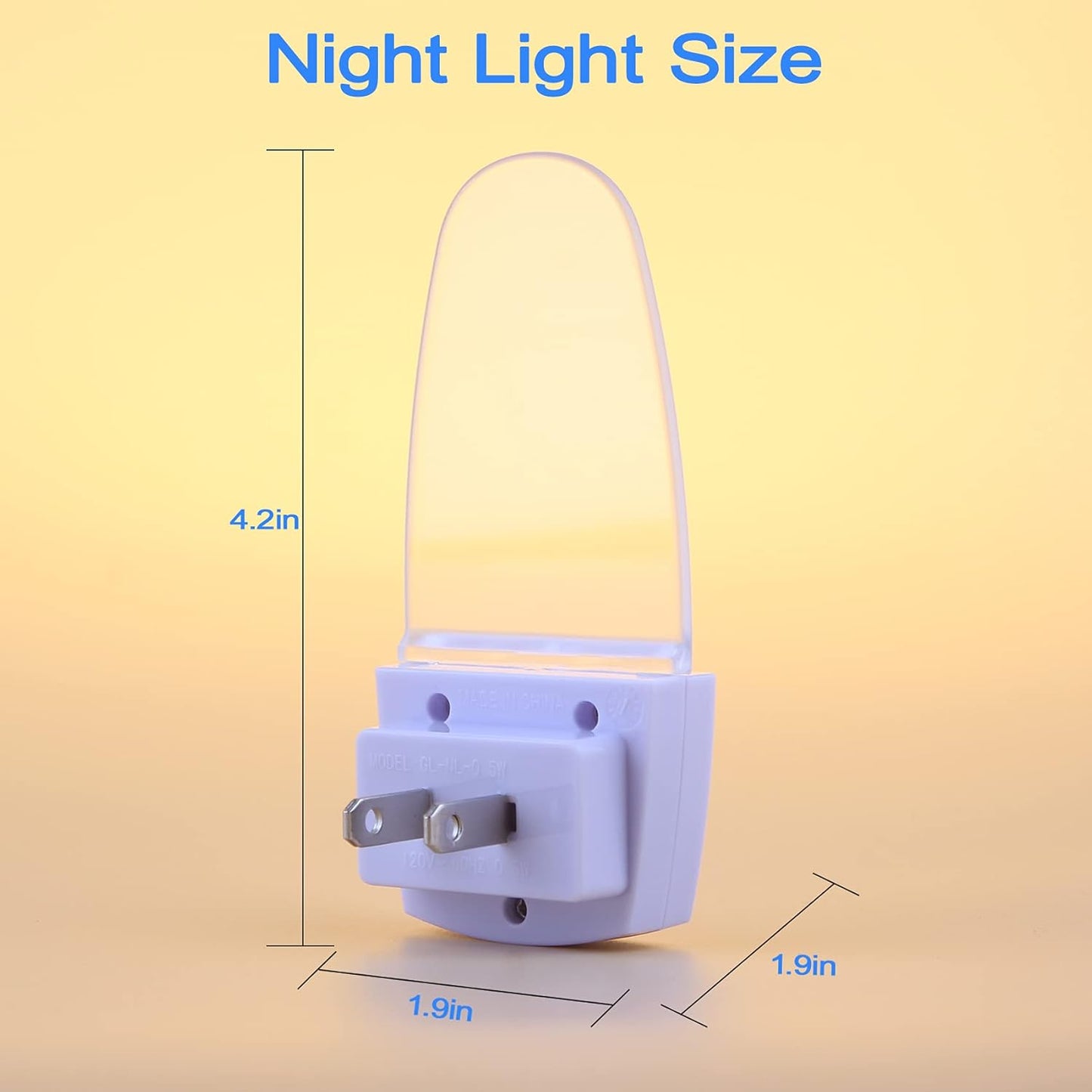 Motion Sensor Night Light 2 Pack, 0.5W Plug in Motion Activated LED Night Lights, Automatic Motion Detector Night Lights for Kids Room, Bedroom, Bathroom, Stair, Toilet, Corridor (Blue)