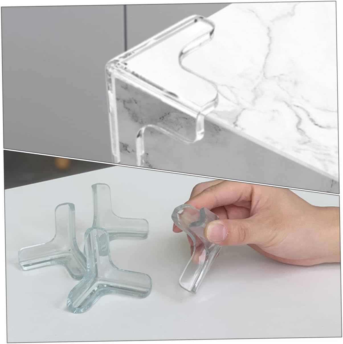 10 Pcs Clear PVC Corner Protectors Anti-Collision for Bed Frame Baby Proof Edges Covers Furniture Corner Guard