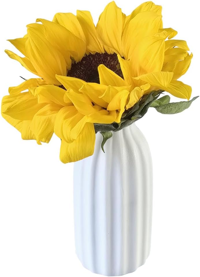 Daittin Small Ceramic Vase Set, Mini Flower Vases for Home Decor, Aesthetic Table Centerpieces for Living Room Bedroom Bathroom Shelf (Style-5)