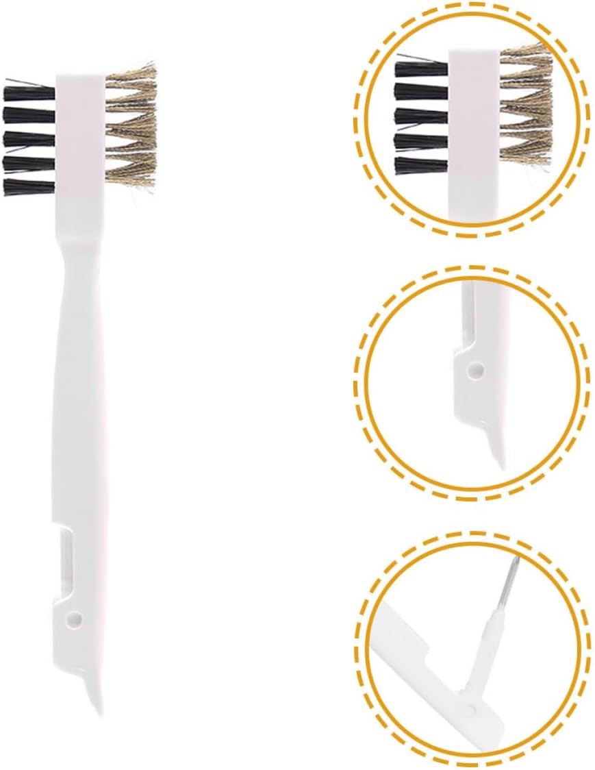 Gas Stove Cleaning Brush and Kitchen Scrub Brush with Brass Wire Bristles for Pot Bottom and Cooktop Crevice Deep Cleaning