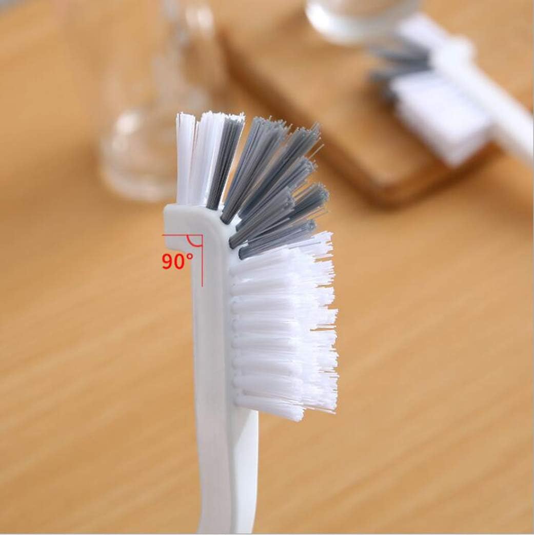 4 Piece Cleaner Brush to Deep Clean Tile Lines,Dearjana Small Scrub Brushs Corner Brush with Stiff Bristles for Detail Sink,Bottle,Household Pot Pan,Coffee Makers,Bathroom,Shower Cleaning,White