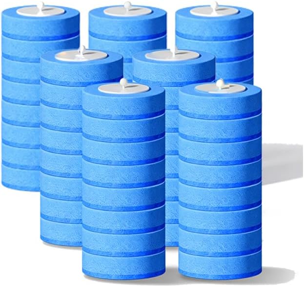 Disposable Toilet Brush with 40 Refill Heads and Holder– Includes Storage Caddy&Toilet Bowl Wand, Wall-Mount Scrubbing Toilet Brush Bathroom Cleaning Kit (1 Wand+40 Refills)