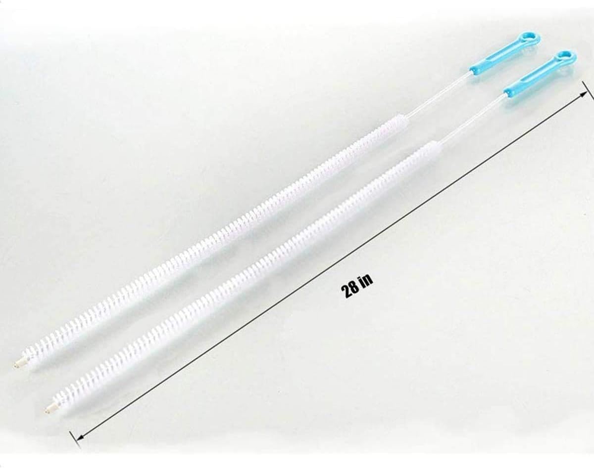 Jumper Joo Drain Snake Brush,Drain Brush for a Sink Drain, 28 inch (71cm), Sink Drain Brush Drain Clog Cleaning Brush,2pcs