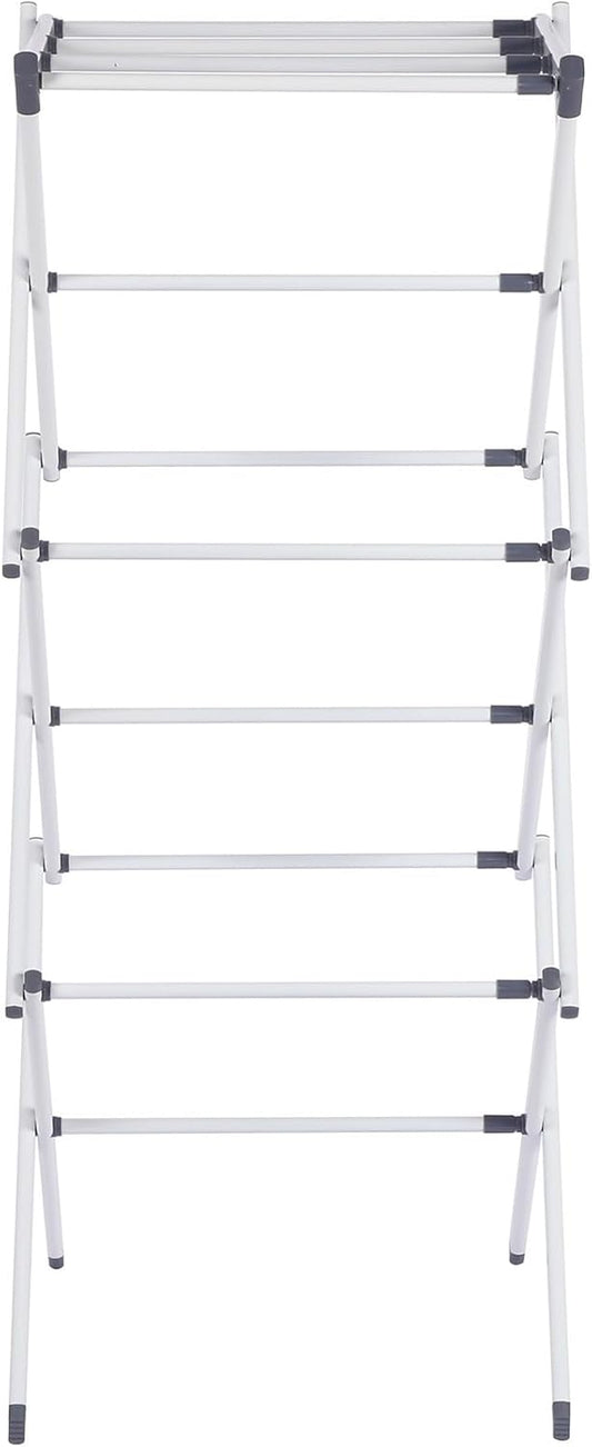 Maomo Standard Metal Drying Rack - Easy to Install Without Tools, Space-Saving telescoping Design, 16.93-29.92 inches Wide, White.