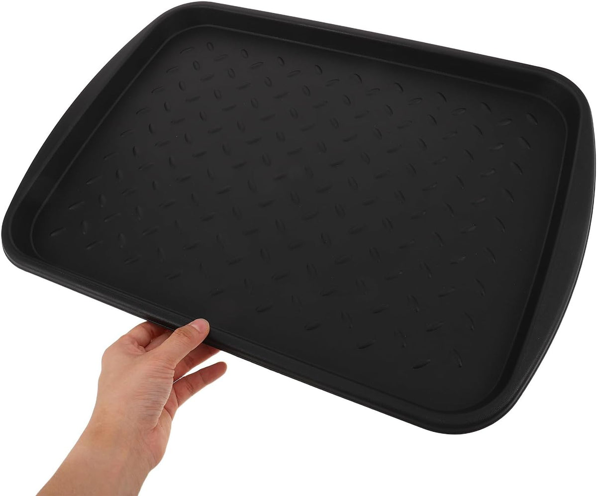 Multi-Purpose Boot Tray - 20.5"x15" Waterproof Shoe Mat & Pet Feeding Spill Tray - Litter Box & Pee Pad Holder - Flower Pot & Planting Mat - Raised Edge Floor Protection