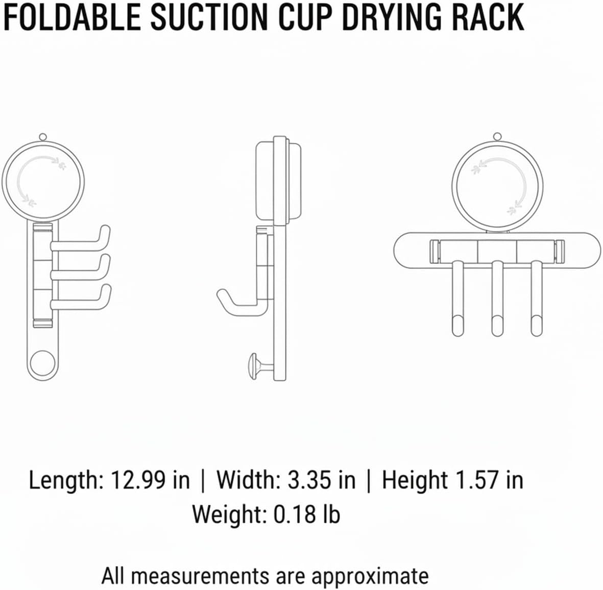 Foldable Wall Mounted Drying Rack, Adhesive Sponge Holder for Smooth Surfaces, Space Saving Storage for Rags and Cloths (1 PC)