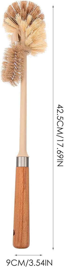 Long Handle Toilet Brush Cleaner Narrow Scrub Brush for Bathroom Toilet Bowl Cleaning Under Rim and Hard-to-Reach Areas