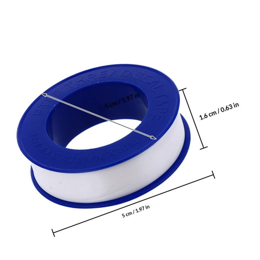 12 Rolls PTFE Pipe Tape for Plumbing and Pipe Joints Excellent Sealing and Leak Prevention Thin Plumbers Tape in Industrial Applications
