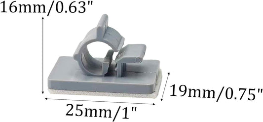 15PCS 1/4 Inch RO Tubing Holder Clips for Water Line, Self-Adhesive Cable Management Mounts for Water Filter and Under Sink Organization