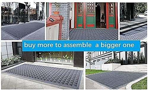 Outdoor Entrance Mat, EVA Heavy Duty Door Mat, Doormat scrpper with Nylon Brush, Non Skid, Easy Clean, for Patio Entry,Boot Scraper,DIY Assembly USD$4590USD$45.9