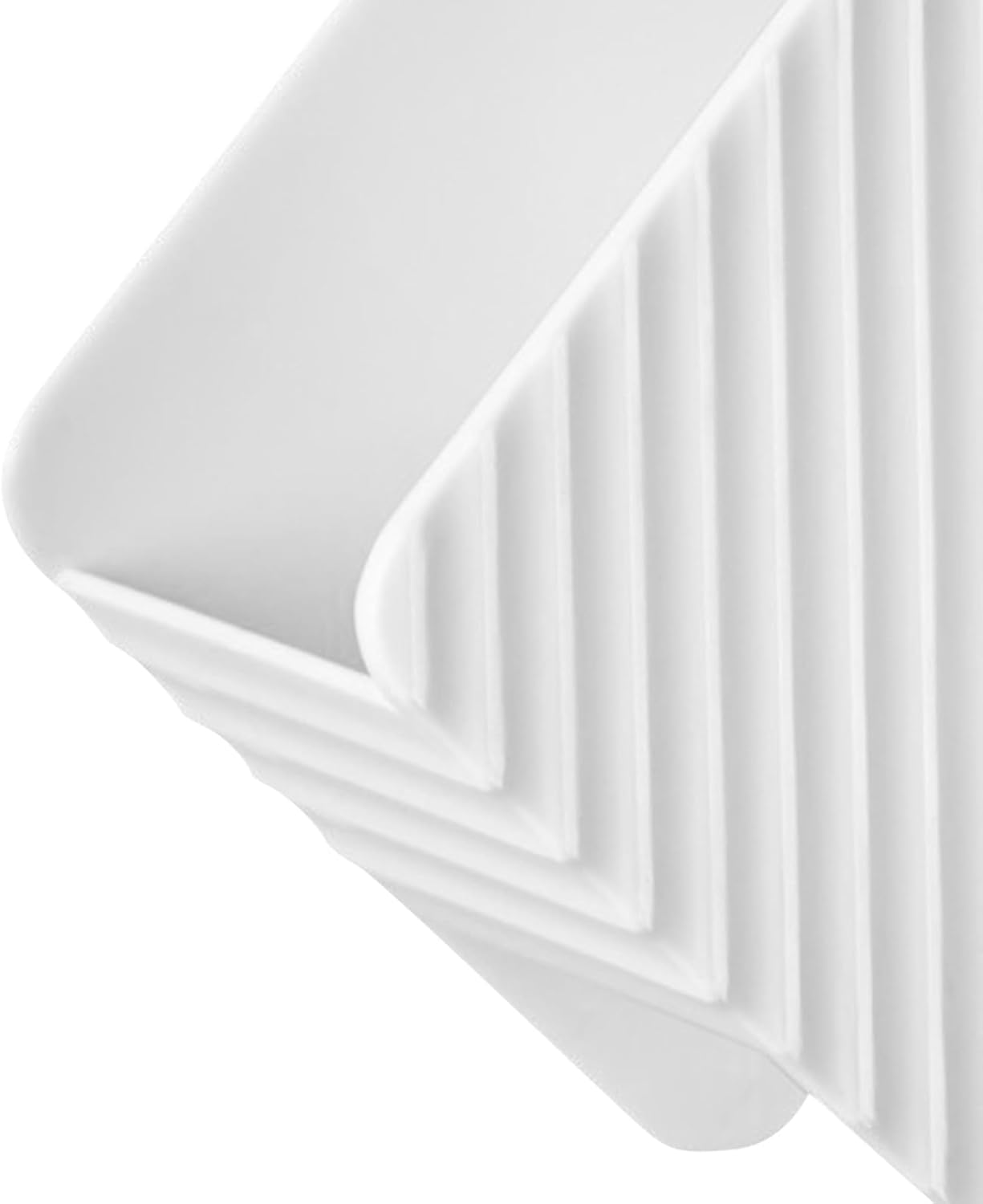 Cleaning Cloth Storage Rack, Perforation Frees Wall Hanging Sink Plastic Dishwashing Scrubber Organizer Dish Sponge Holder Drain Rack for Kitchen (White)