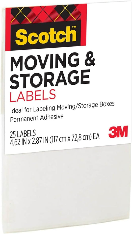 Scotch Moving Labels, 4.62 in x 2.87 in x (117 mm x 72.8 mm)