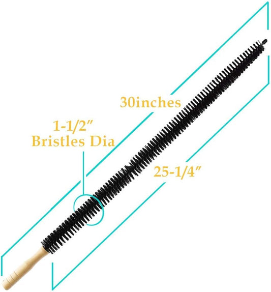 Dryer Cleaner Vent Brush - 30 Inch Long Flexible Dryer Vent Cleaner & Refrigerator Condenser Coil Brush Auger Clothes Lint Trap Remover