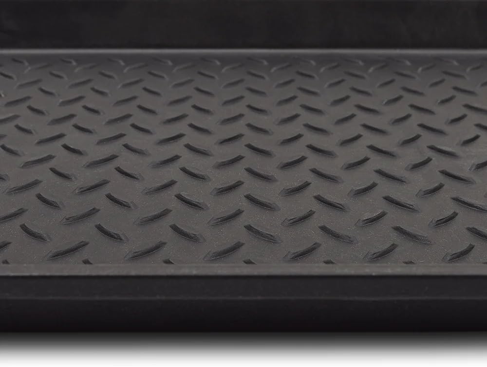 Diamond Boot Tray, 15" x 29", Black