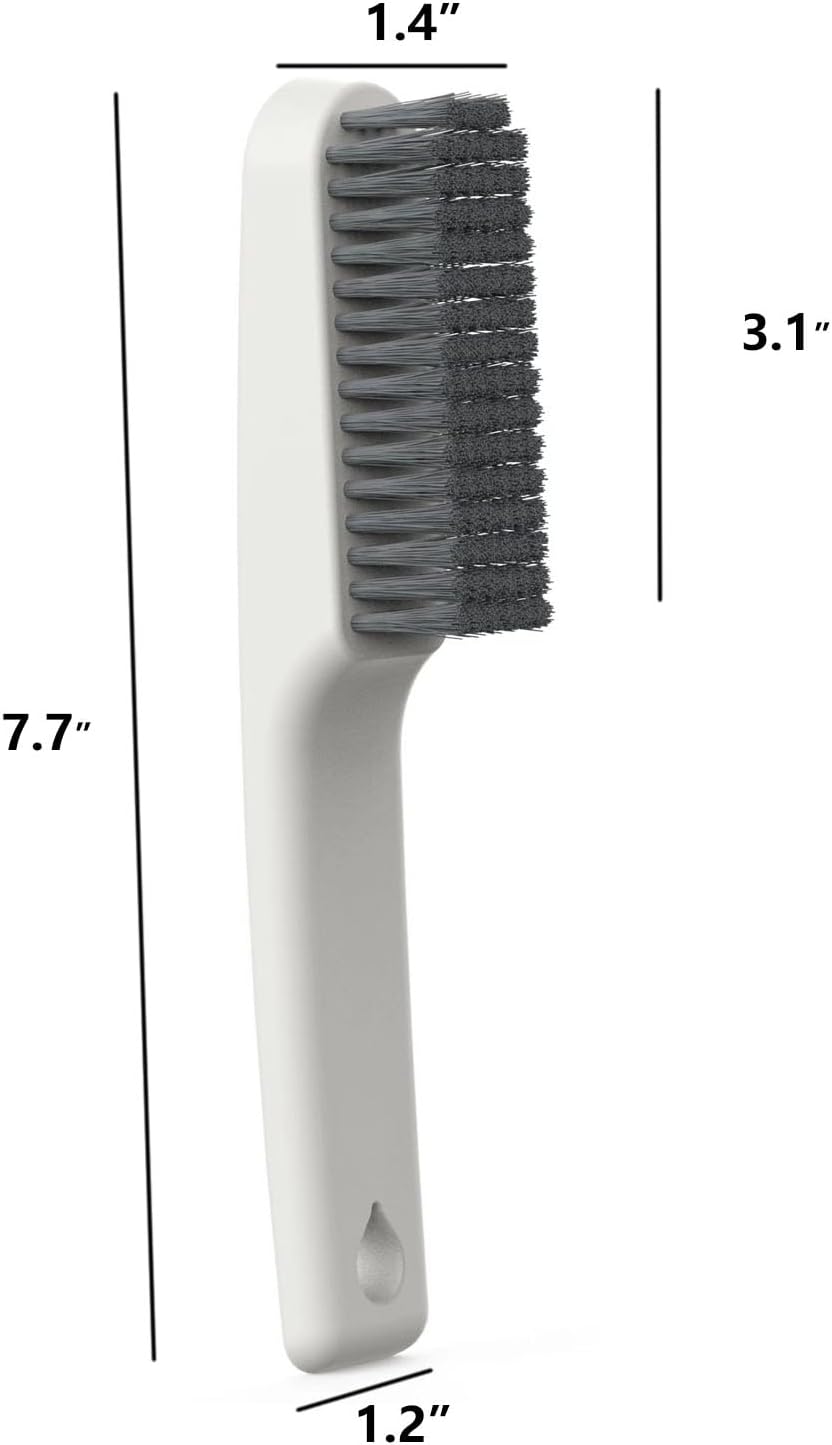 2 Pack Soft Bristle Shoe Brush, Laundry Brush for Stain Removal | Ergonomic & Thickened Handle, Ideal for Shoes, Soles, Clothes, Fabrics