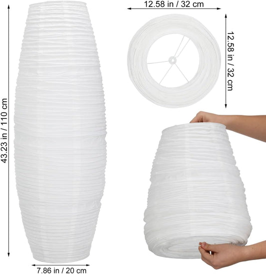 SHINEOFI Paper Lamp Shade Floor Lamp Shade Foldable Floor Lampshade Replacement for Bedroom Light Accessory Home Hotel Bedside Desk
