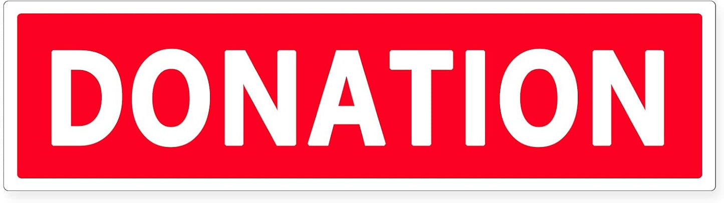 Donation Stickers,4X1 Inches Red Color-Coded Moving Labels,160 Pcs Per Pack