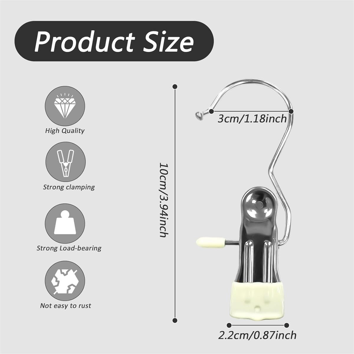 20 Pack Clothes Haning Clips with Hooks, Multi Function Clip Hooks, Laundry Hanging Hooks Clips, Closet Hangers, Boot Clips, Sock Clips, Hat Clips, Glove Clips, Trouser Clips, Towel Pins