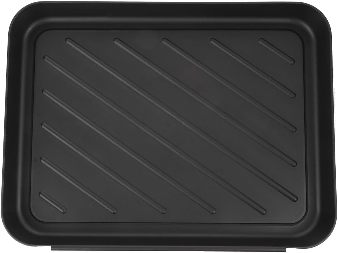 Garneck Multipurpose Plastic Shoe Tray Black Textured Boot Mat 30x40cm Plastic Utility Shoe Trays Waterproof Entryway Boot Storage Mat for Car Trunk Storage Entryways Decks Patios