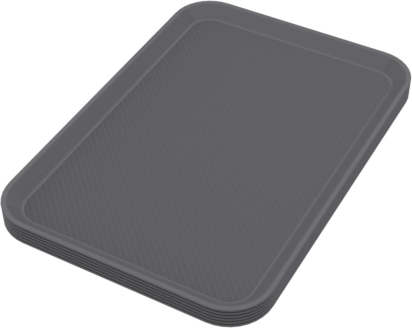 Boot Tray Indoor/Outdoor Utility Shoes Mat for Entryway, Multipurpose Pet Food Tray, Dog Cat Bowl Mat, Grey (Pack of 6)