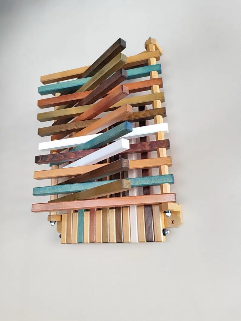 Wall Mounted Wooden Laundry Drying Rack: Foldable Towel Hanger