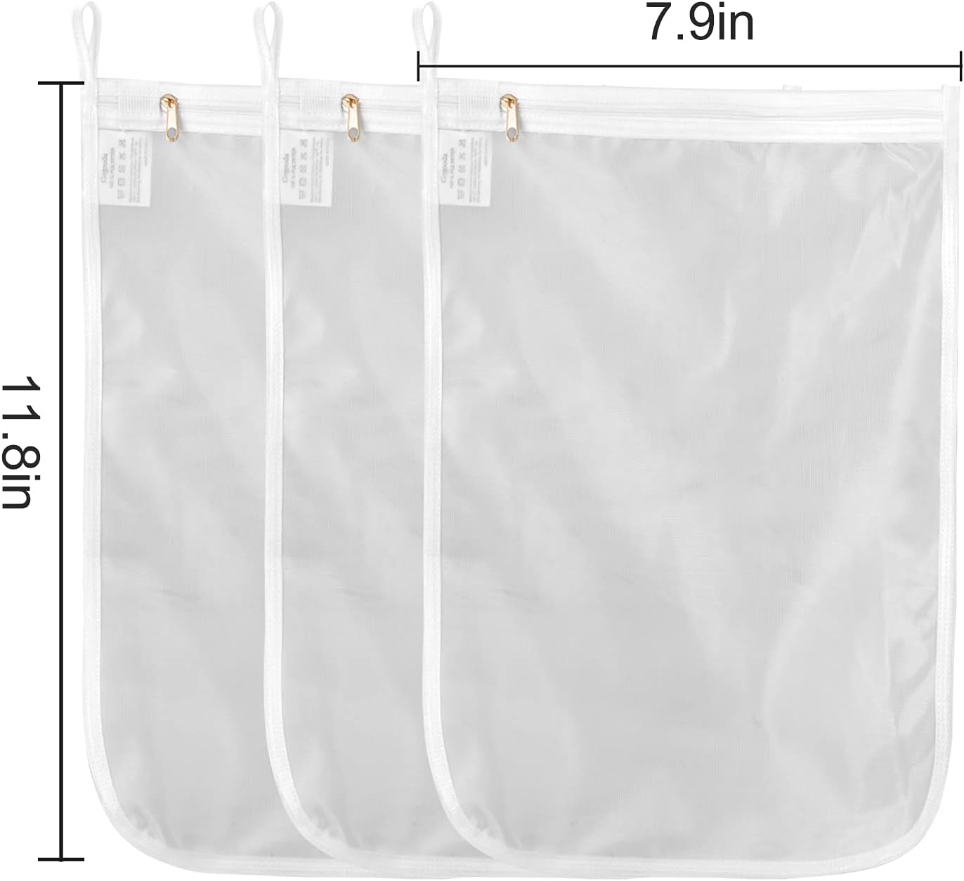 GOGOODA 2 Pack Delicates Laundry Bags, Fine Mesh Wash Bag with Hanging Loop | Large for Lingerie, Shirts, Sweaters, Underwear, Bra, Silk, Socks