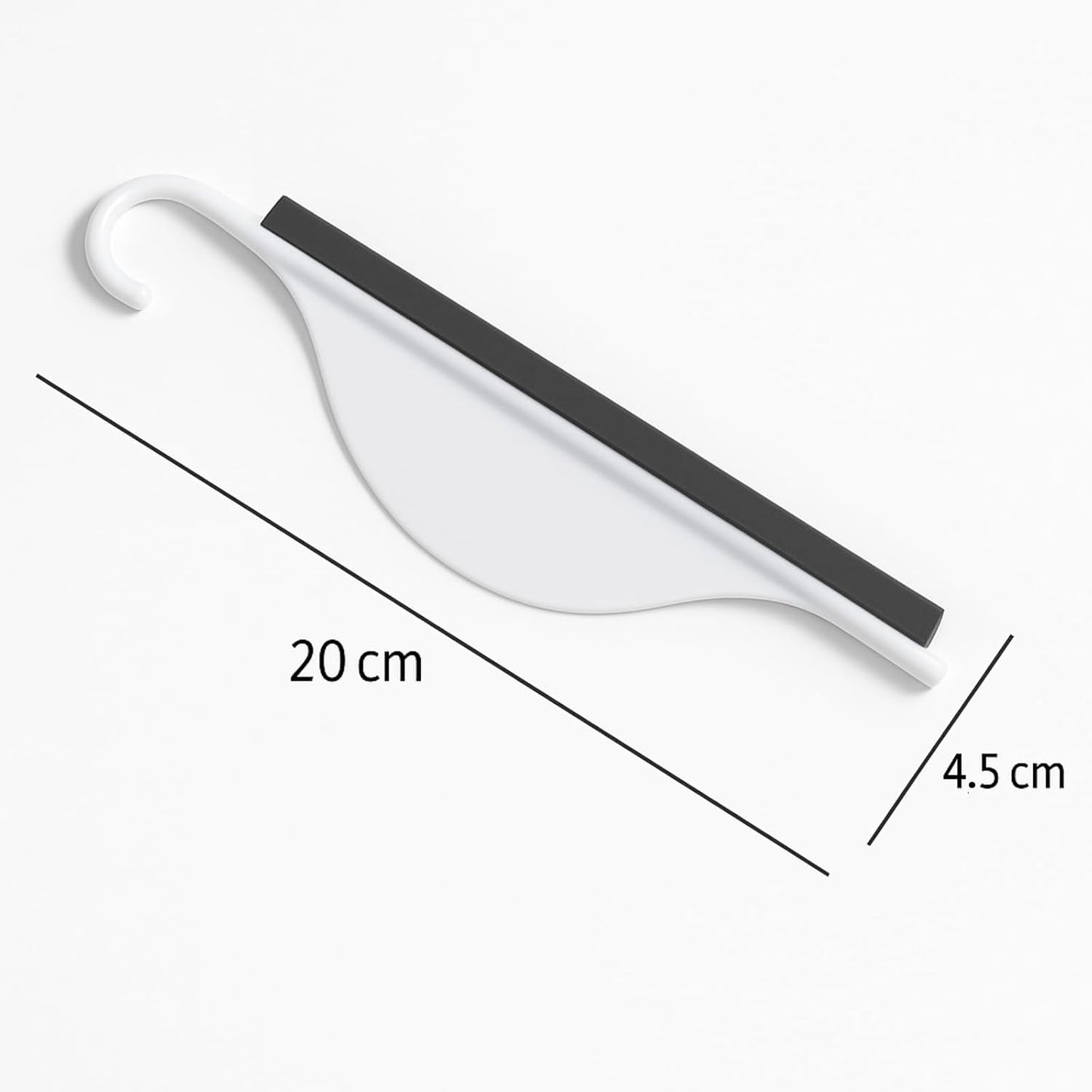 Mini Shower Squeegee for Glass Doors – Small Handy Bathroom, Countertop & Window Cleaner with Rubber Blade and Hook for Tile Walls, Mirrors, Kitchen Sink - Pack of 2