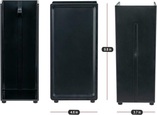 COELO Hidden Glove Drying Holder Rack (Black) - Stand Organizer for Kitchen Sink Bathroom Towels Loofah Modern Countertop with 1 Complimentary Dishwashing Rubber Glove