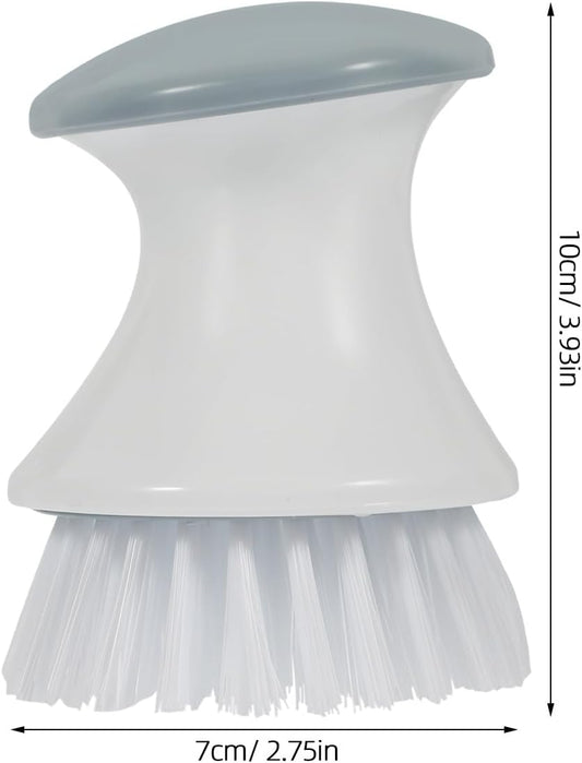 TOYANDONA 2pcs Kitchen Scrub Brush for Cleaning Dishes and Pans Round Head Stiff Bristles Plastic Handle Small Dishwashing Scrubber for Sink and Vegetable Cleaning