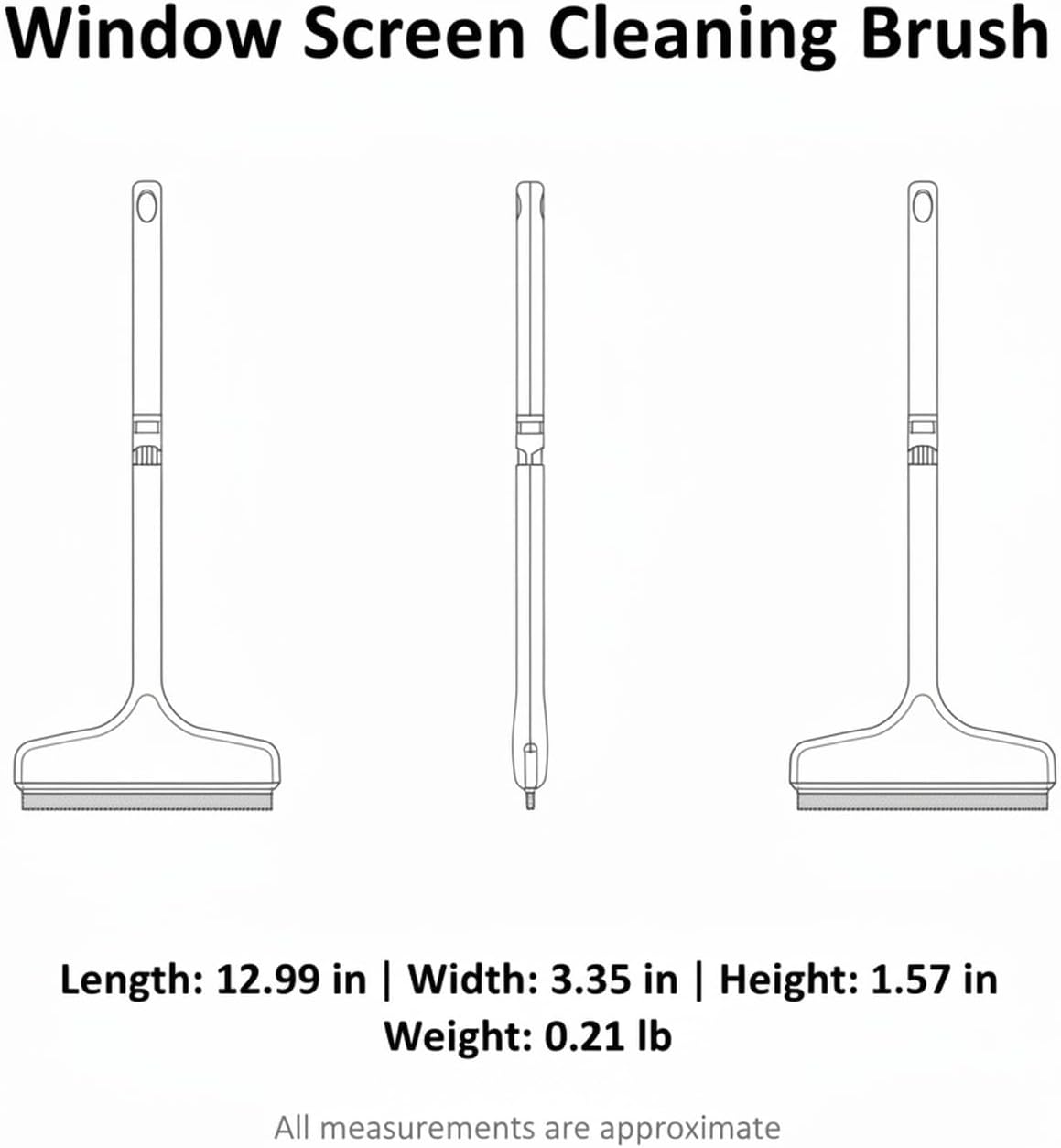 Window Screen Cleaning Brush, Double-Sided Design for in-Place Mesh Maintenance, PP Plastic Cleaner Tool (1 PC)