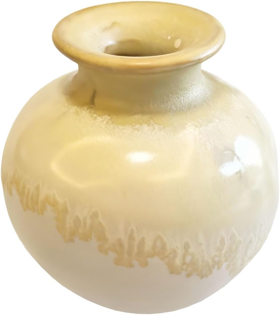 Daittin 3-Piece Ceramic Vase Set - Small Bud Vases for Dried/Fresh Flowers, Tabletop Decor for Living Room, Bedroom & Office, Compact & Stylish Decor Pieces for Gift Givers (Pink)