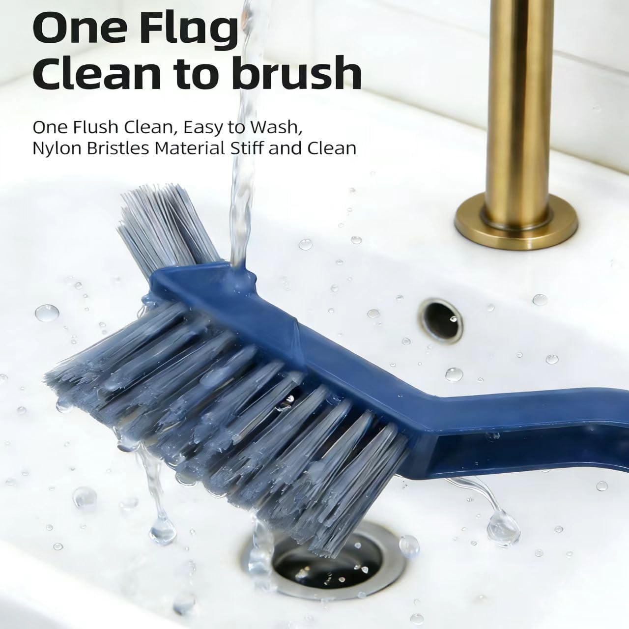 Crevice Cleaning Brush,2 Pack Multi-Purpose Hard Bristle Brushes for Deep Cleaning Kitchen, Bathroom, Grout, Sink, Cup, Teapot, Bottle, Blender, Corners, Tight Spaces