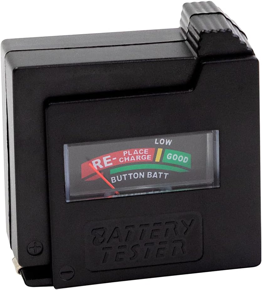 Dial Industries Battery Organizer Case with Tester for 12 AAA 12 AA 6C 4D | Compact cases for organizing in garage, toolboxes, RVs etc. Clear cases so easy to find in emergencies vs loose in drawer.