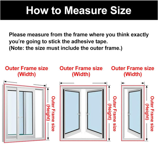 31.5" x 47.2" Self Adhesive Fiberglass Window Screen with Hook and Loop Tape, White Frame Mesh Screen Curtain Window Repair Kits
