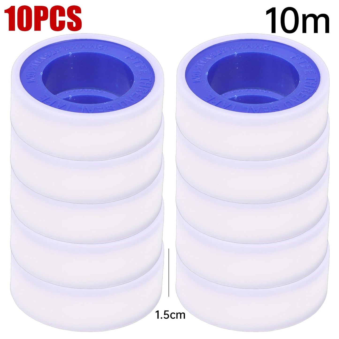 10Pcs Water Pipe Stop Leaks Sealing Tape Sink Drain Pipe Thread Duct Tapes Plumbing Fitting Repair Tool Waterproof PTFE Sealant Tape 