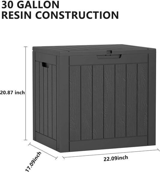 EasyUp 50 Gallon Outdoor Storage Box Waterproof Lockable Deck Boxes | UV Resistant Resin, for Garden Tools Cushions Patio Equipment, 300 lbs Capacity, Portable Design, Easy 16-Min Assembly